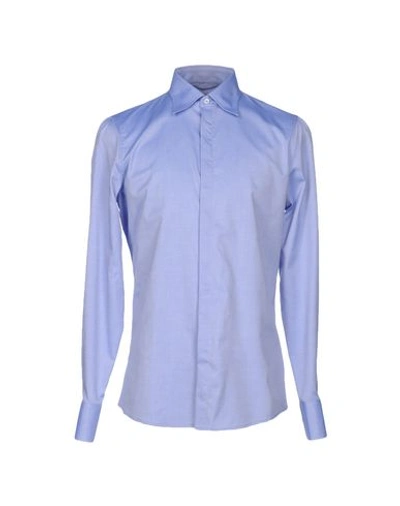 Dsquared2 Solid Color Shirt In Sky Blue