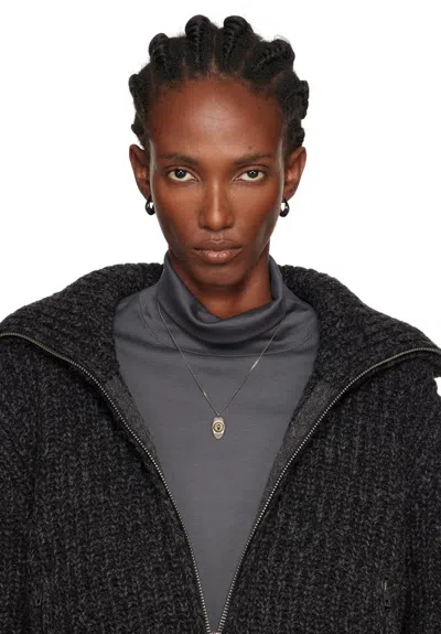 Lemaire Cat Eye Pendant Necklace In Silver