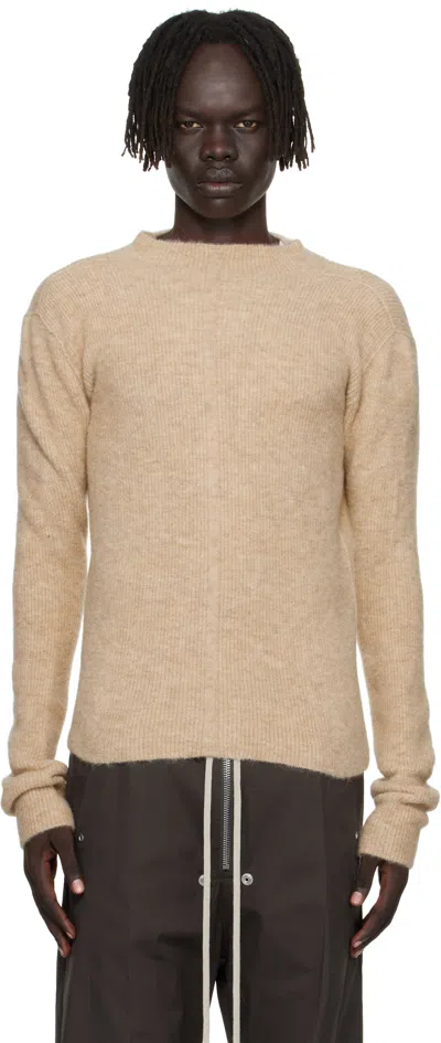 Rick Owens Beige Concordians Headon Pull Sweater In Nude