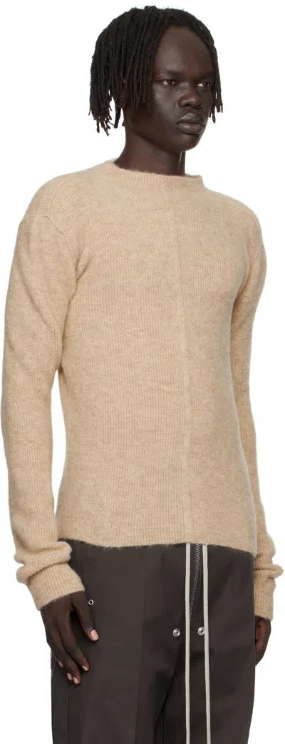Rick Owens Beige Concordians Headon Pull Sweater In Nude