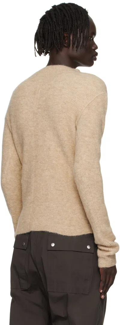 Rick Owens Beige Concordians Headon Pull Sweater In Nude