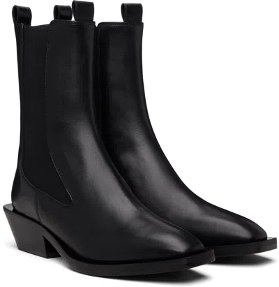Aeyde Elegant Leather Ankle Boots For Women In Black
