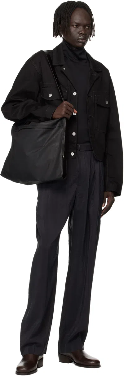 Lemaire Black Trench Pocket Medium Bag