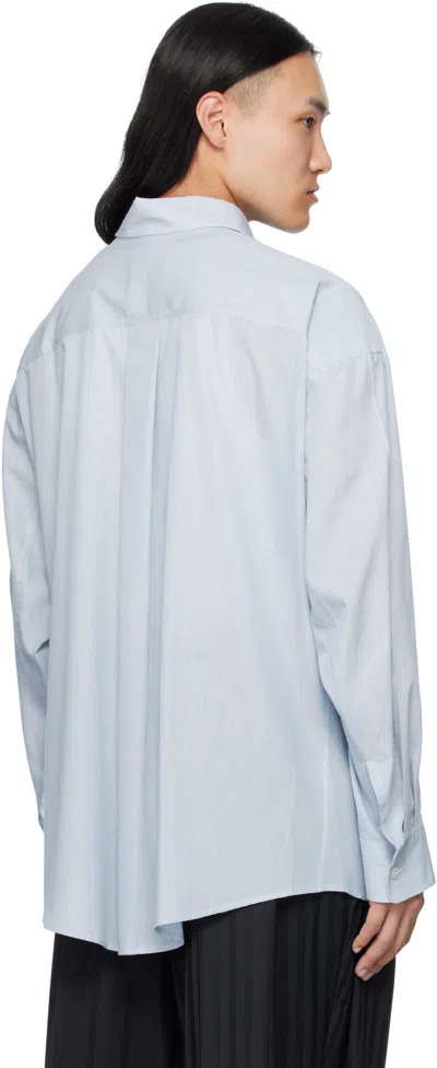 Hed Mayner Light Cotton Poplin Shirt In Blue