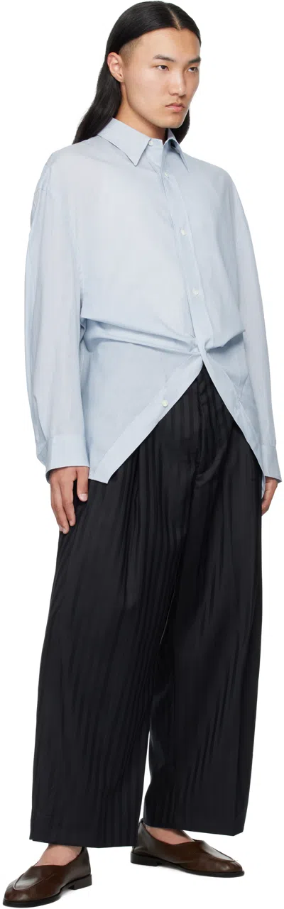 Hed Mayner Light Cotton Poplin Shirt In Blue