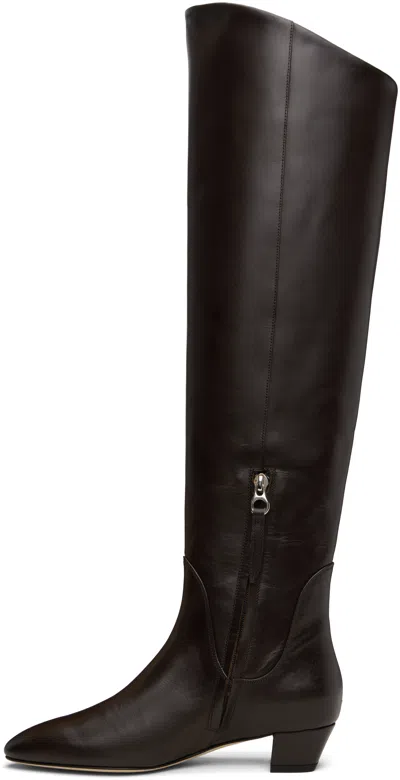 Aeyde Brown Yonda Tall Boots In Brown
