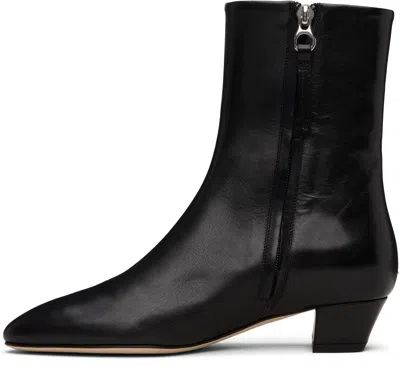 Aeyde Leather Pointed-toe Ankle Boots In Black