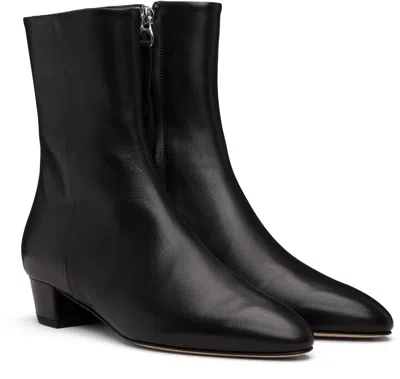Aeyde Leather Pointed-toe Ankle Boots In Black