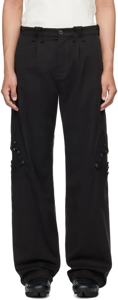Kiko Kostadinov Belt Loop Casual Pants In Black