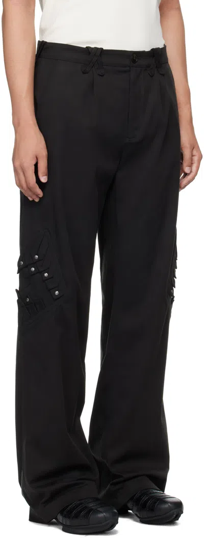 Kiko Kostadinov Belt Loop Casual Pants In Black