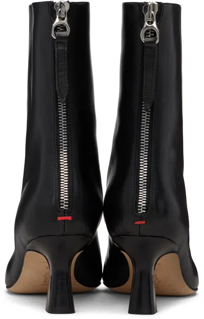 Aeyde Elina 55 Leather Ankle Boots In Black