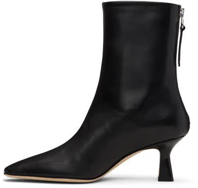 Aeyde Elina 55 Leather Ankle Boots In Black