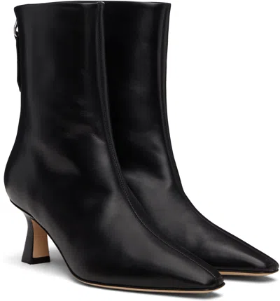 Aeyde Elina 55 Leather Ankle Boots In Black