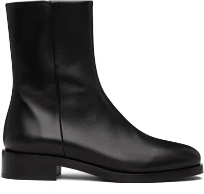 Aeyde Vincent Leather Ankle Boots In Black