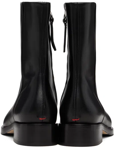Aeyde Vincent Leather Ankle Boots In Black