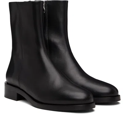 Aeyde Vincent Leather Ankle Boots In Black