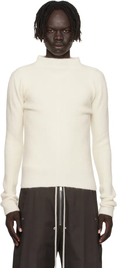 Rick Owens Off-white Concordians Headon Pull Sweater In White