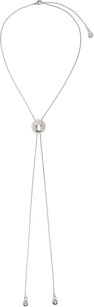 Lemaire Rattle Bolo Tie Necklace In White