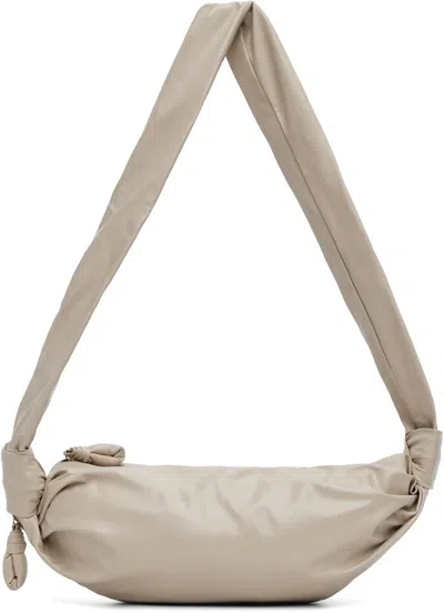 Lemaire Taupe Small Soft Croissant Bag