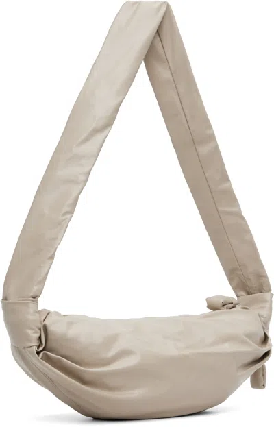Lemaire Taupe Small Soft Croissant Bag