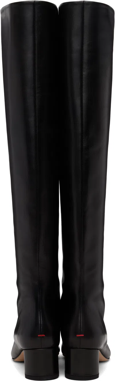 Aeyde Leather Willa Knee-high Boots Heel 5cm In Black