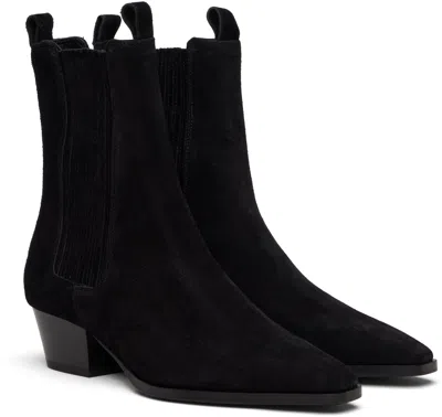 Aeyde Black Agata Chelsea Boots In Black