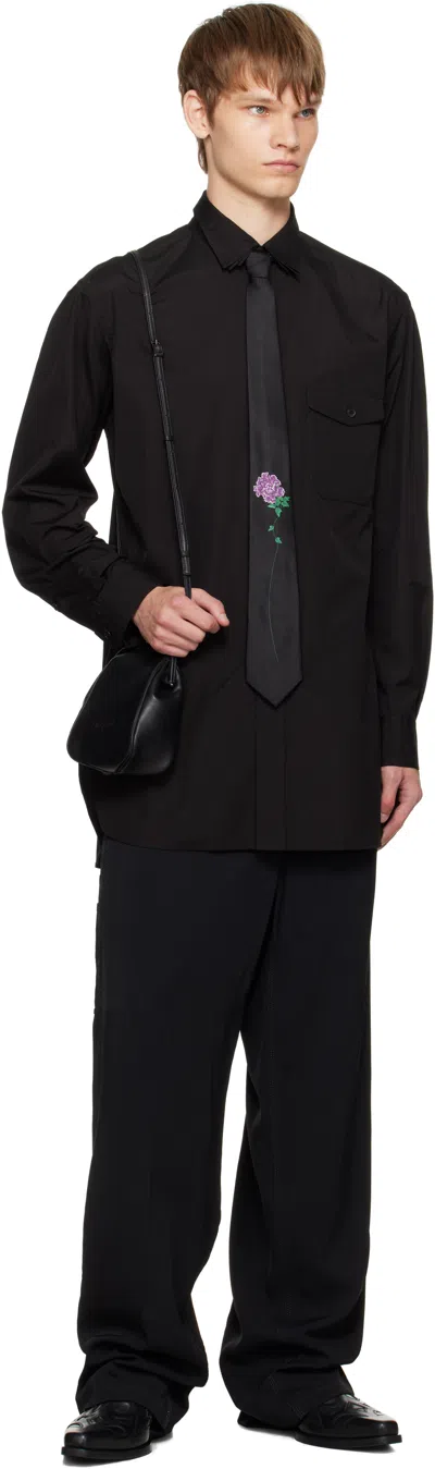 Yohji Yamamoto Black 'sacoche' Small Bag In Black