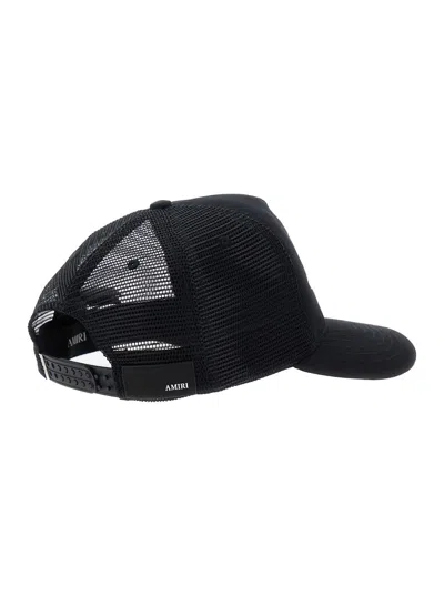Amiri Black Baseball Cap With Maxi Logo On The Front In Cotton Man In Black