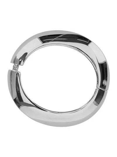 Semicouture Metallic Chunky Bracelet With Hook Closure In Metal Woman In Metallic