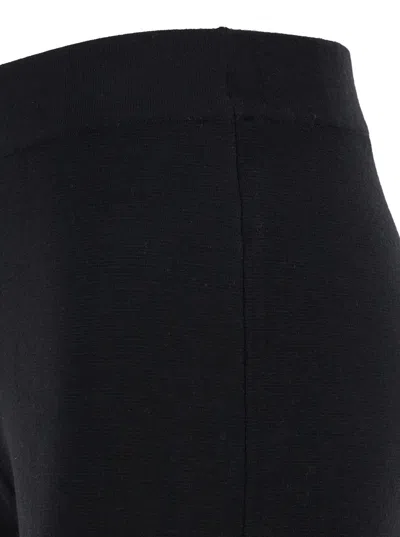 P.a.r.o.s.h Black Pants With High Elastic Waist In Wool And Cashmere Woman In Black
