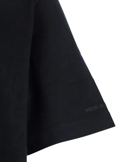 Moose Knuckles Logo-plaque Cotton T-shirt In Black