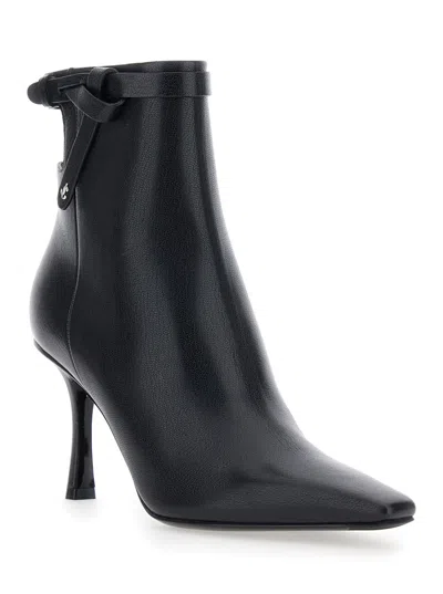 Jimmy Choo Stivaletti Camie 85 In Pelle Nera  Donna In Black