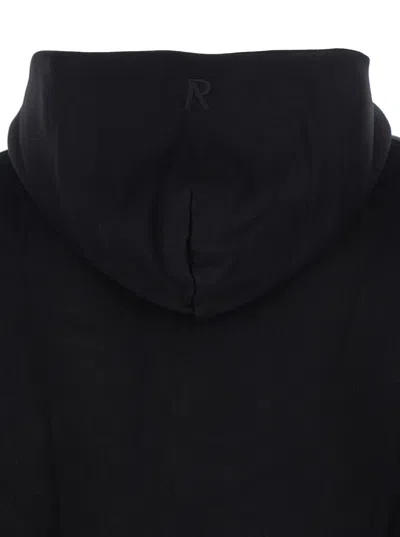 Represent Initial Hooded Cotton Sweatshirt In Black