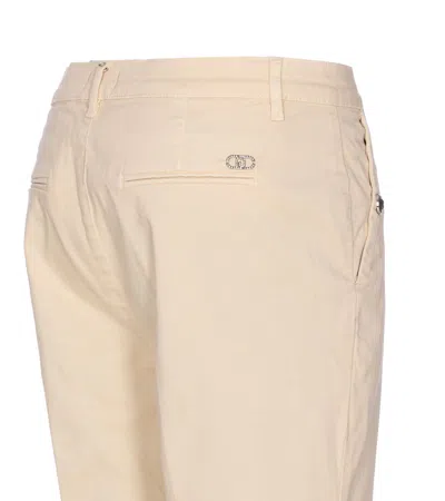 Liu •jo Button-fastening Embellished-pocket Trousers In Neutral