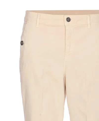 Liu •jo Button-fastening Embellished-pocket Trousers In Neutral