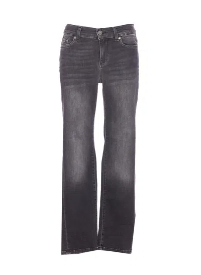 Liu •jo Faded Trousers With Belt Loops And Rivets In Brown