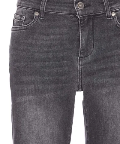 Liu •jo Faded Trousers With Belt Loops And Rivets In Brown