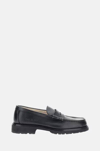 Common Projects Penny Leather Loafers In Black