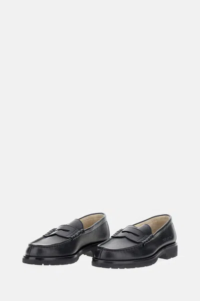 Common Projects Penny Leather Loafers In Black