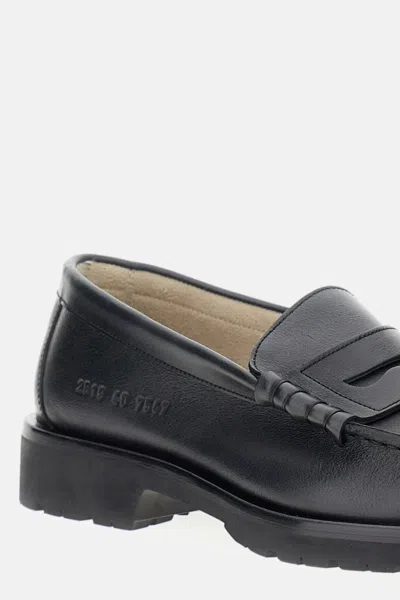 Common Projects Penny Leather Loafers In Black
