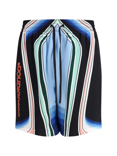Casablanca Graphic Mountain Shorts In Multi