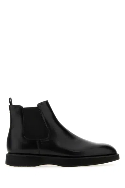 Prada Ankle Boots With Elastic Side Panels In Black