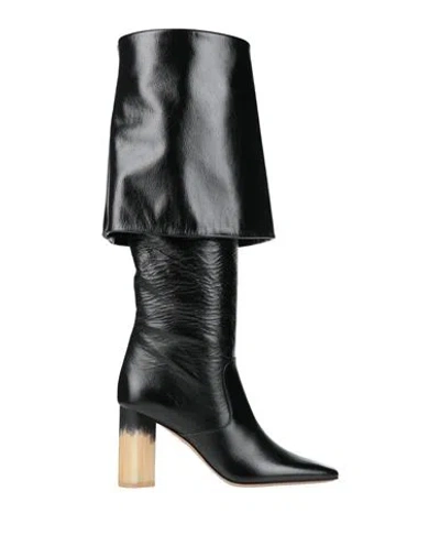 Chloé High Heel Knee-high Square Toe Boot In Black