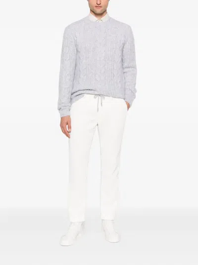 Eleventy Drawstring Trousers In White