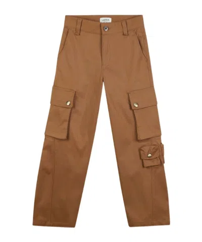 Lanvin Belt Loops Slacks In Brown