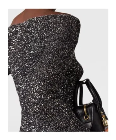 Stella Mccartney Long-sleeve Sparklinh Top With Sequins In Gray