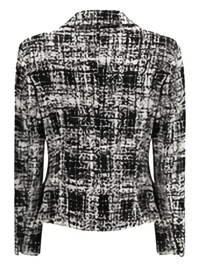 Sara Roka Tweed Jacket In Gray