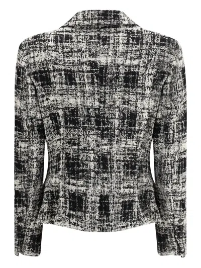 Sara Roka Tweed Jacket In Gray