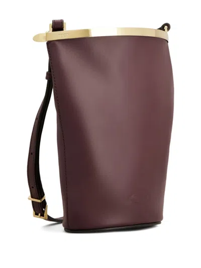 Tod's Magenta Bag Bucket Bag In Leather Small In Burgundy