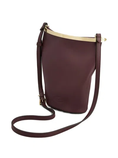 Tod's Magenta Bag Bucket Bag In Leather Small In Burgundy